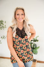 Load image into Gallery viewer, Seeking Sunflowers Lace Tank