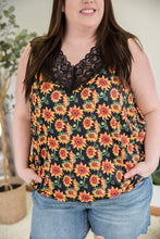 Load image into Gallery viewer, Seeking Sunflowers Lace Tank