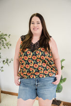 Load image into Gallery viewer, Seeking Sunflowers Lace Tank