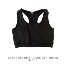 Load image into Gallery viewer, Cropped for the Summer Top in Black