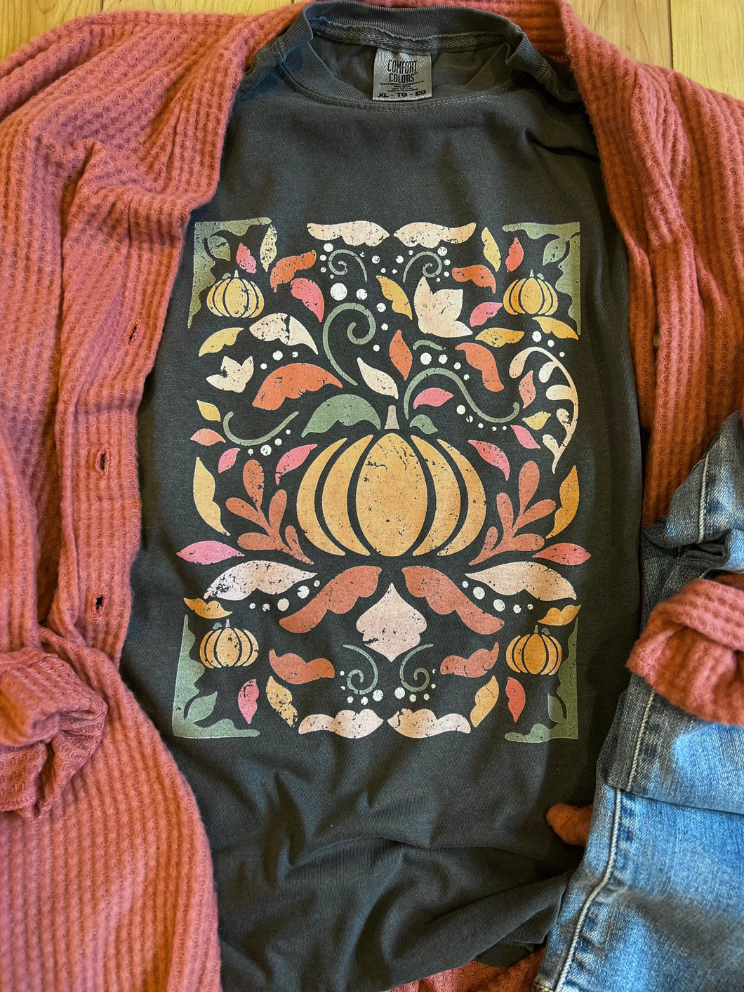 Fall Floral Graphic Tee PREORDER (SHIP DATE 9/8)