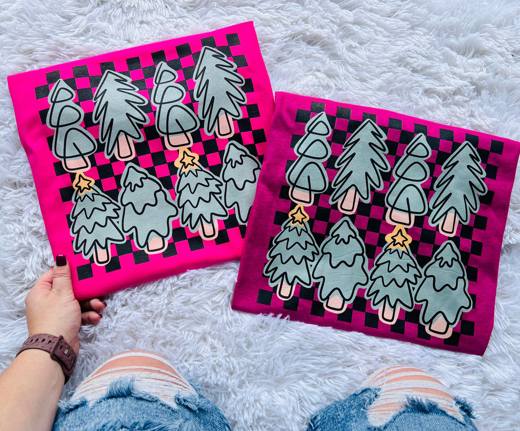 Checkered Christmas Trees PREORDER (SHIP DATE 11/15)