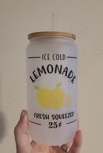 Load image into Gallery viewer, Ice Cold Lemonade Glass Can
