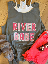Load image into Gallery viewer, River Babe Pink Block Tank OR Tee (SHIP DATE 6/2)
