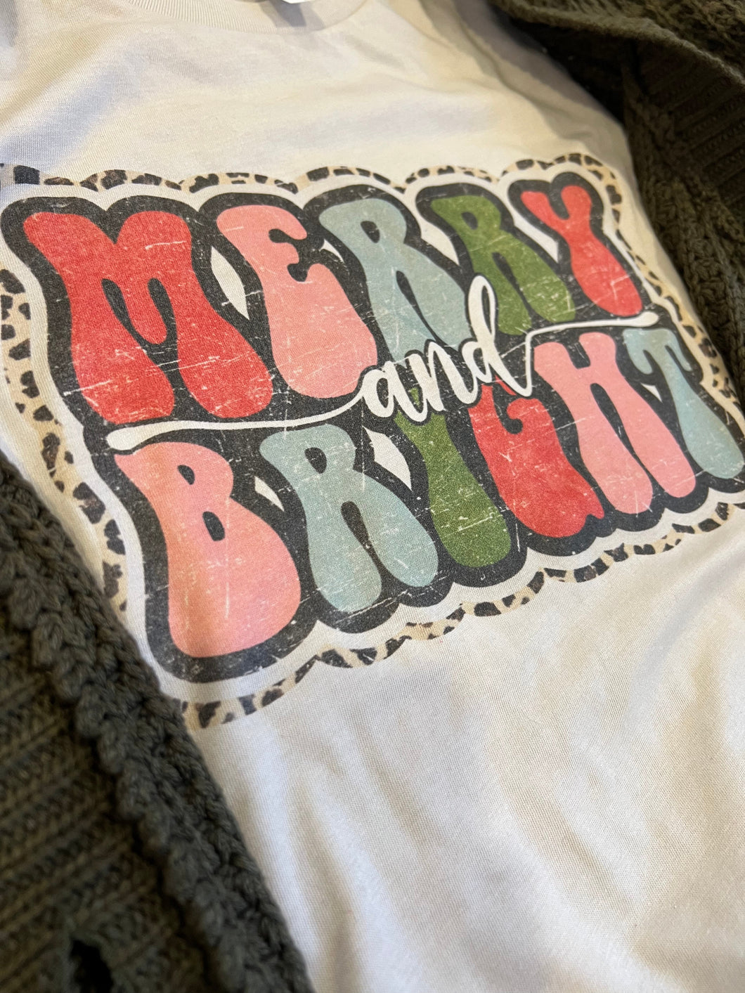 Merry & Bright Neutral Tee - RTS